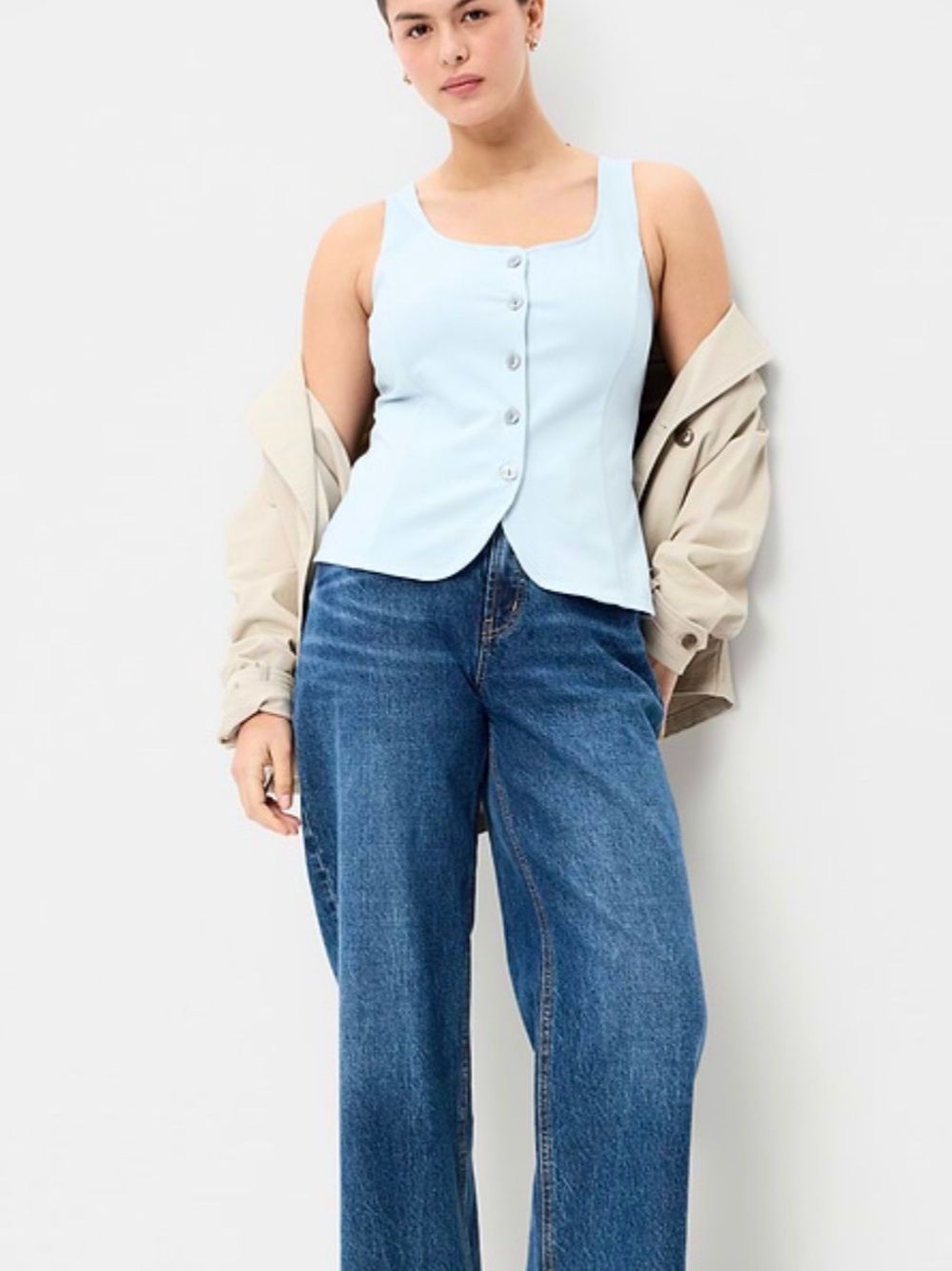 Old Navy Sleeveless Button-Down Top